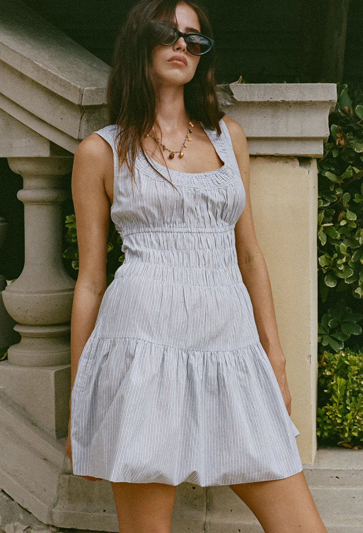 Kala Stripe Cotton Dress - Image 4