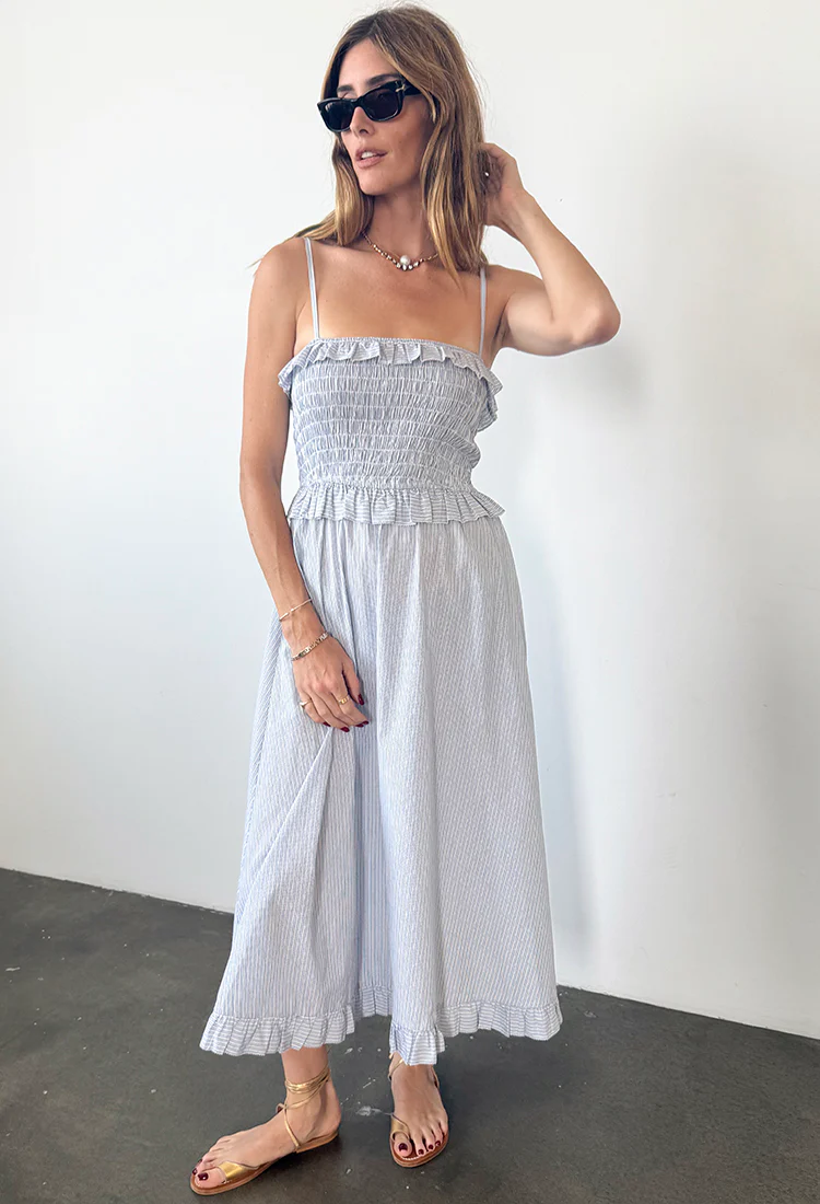 Karine Stripe Cotton Dress - Image 3