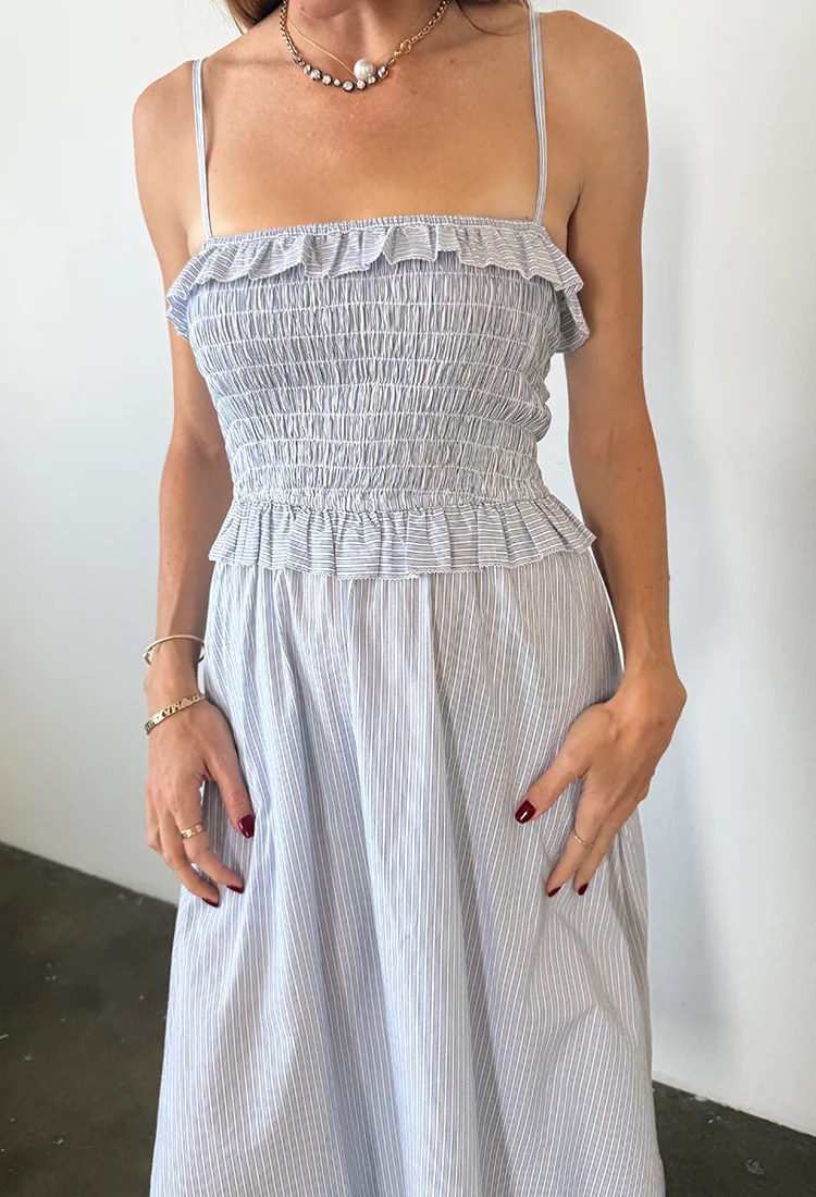 Karine Stripe Cotton Dress - Image 4