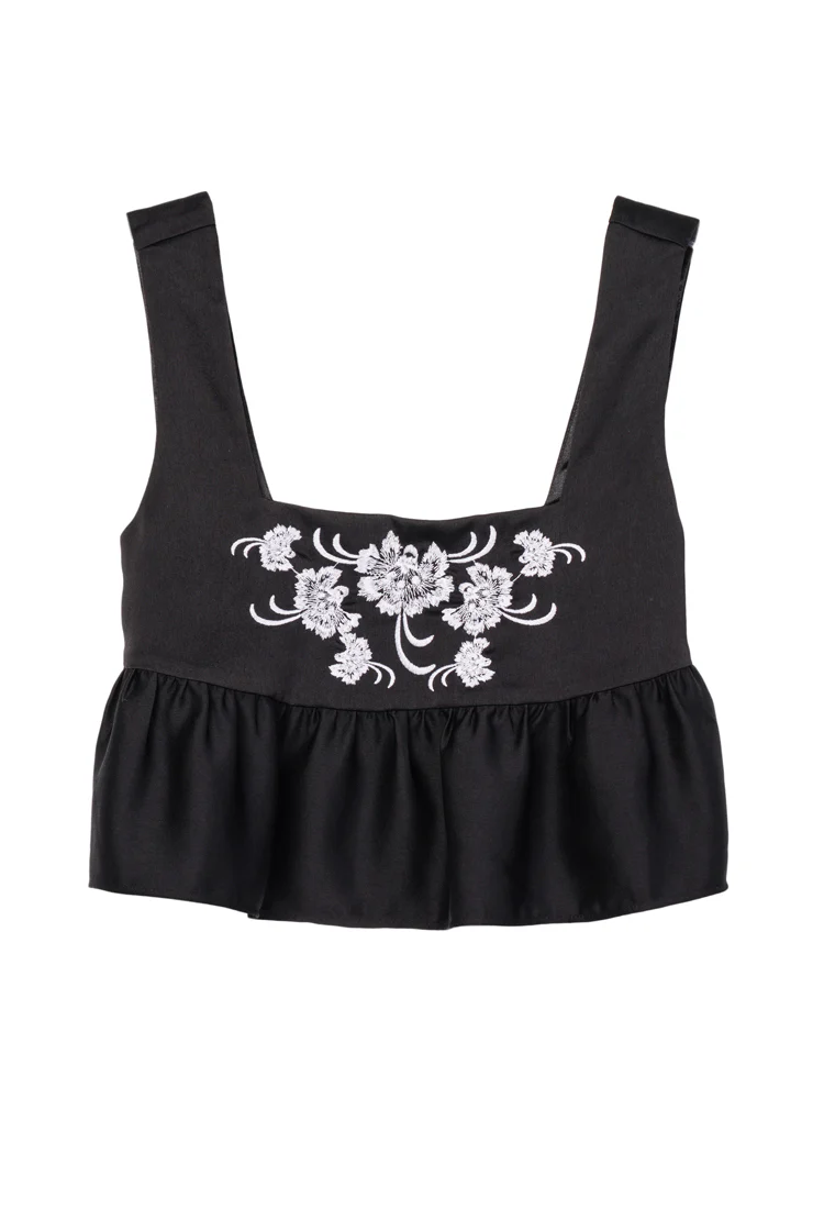 Katarina Black Satin Top - Image 7