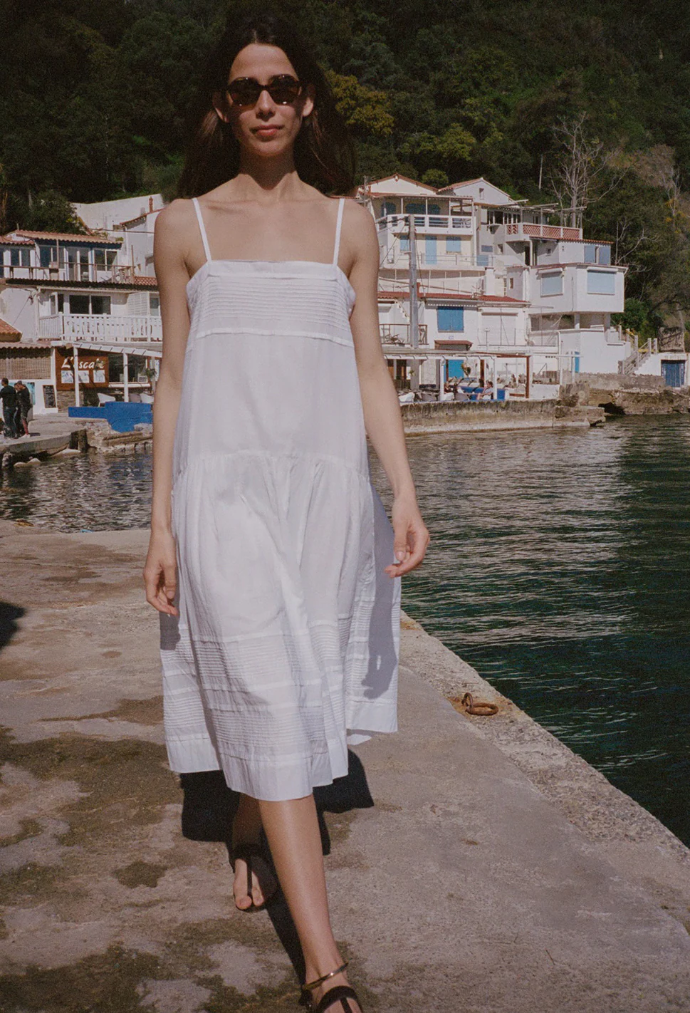 Katy White Cotton Voile Dress