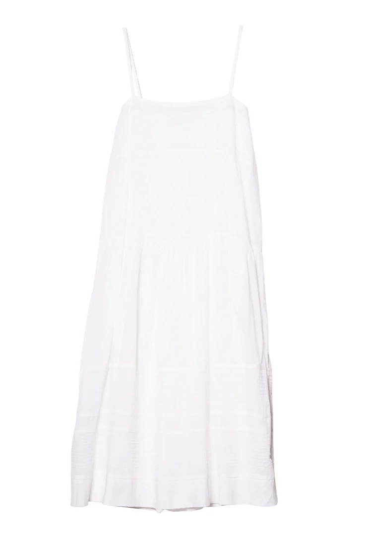 Katy White Cotton Voile Dress - Image 6