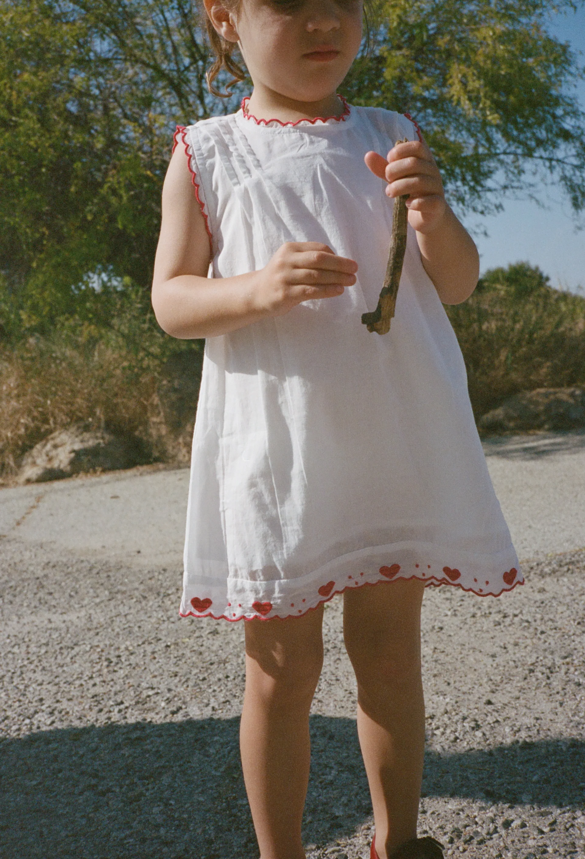 Ciao Bambini Ebba White Voile Dress - Image 2
