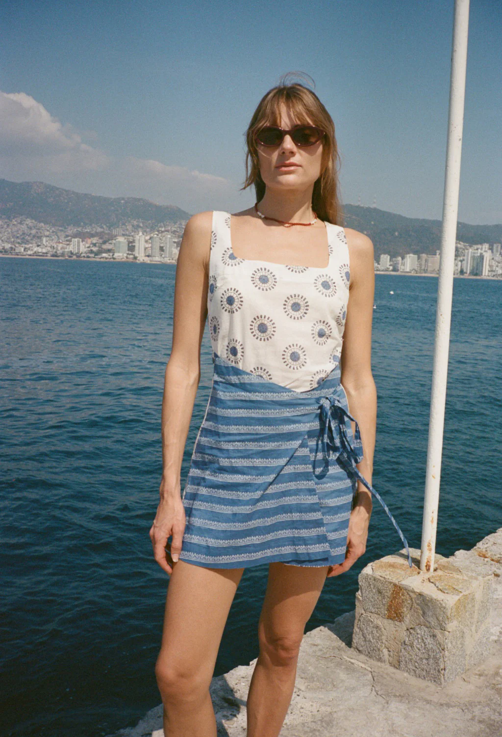 Kimo Sundial Block Print Cotton Dress - Image 2