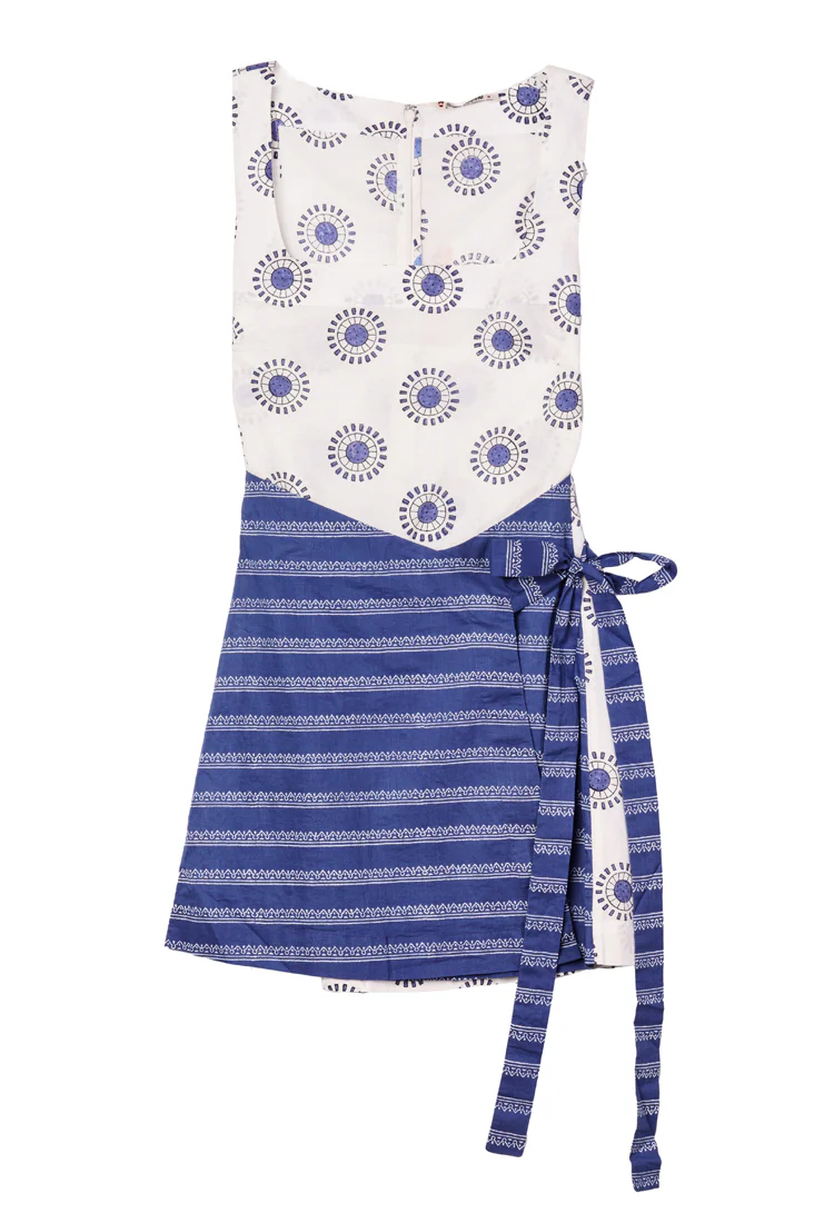 Kimo Sundial Block Print Cotton Dress - Image 5