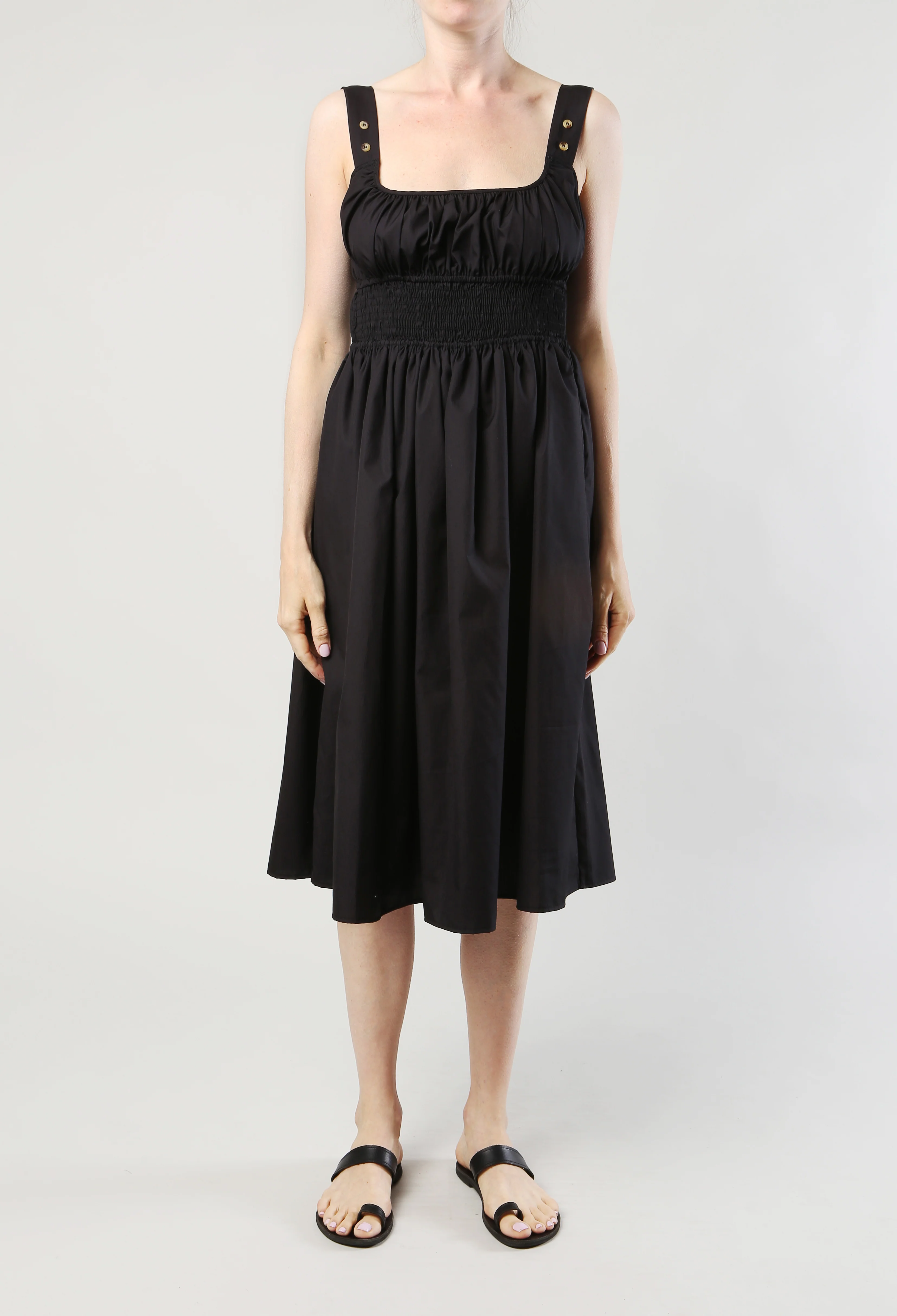 Lara Dress Black Cotton - Image 2