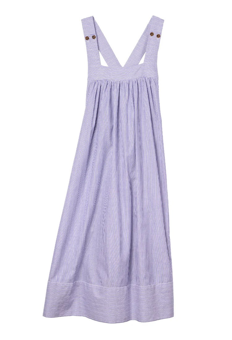 Laura Stripe Cotton Dress - Image 4