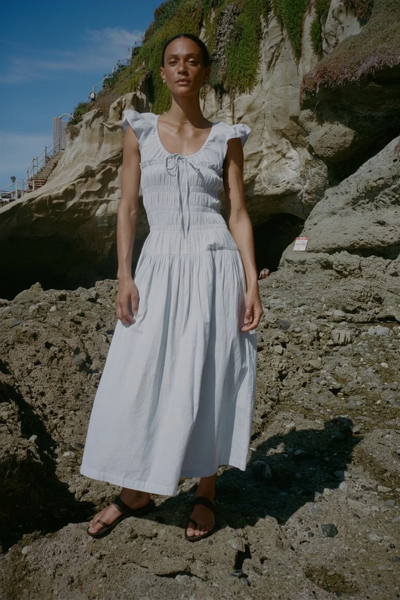 Lauretta Stripe Cotton Dress - Image 3