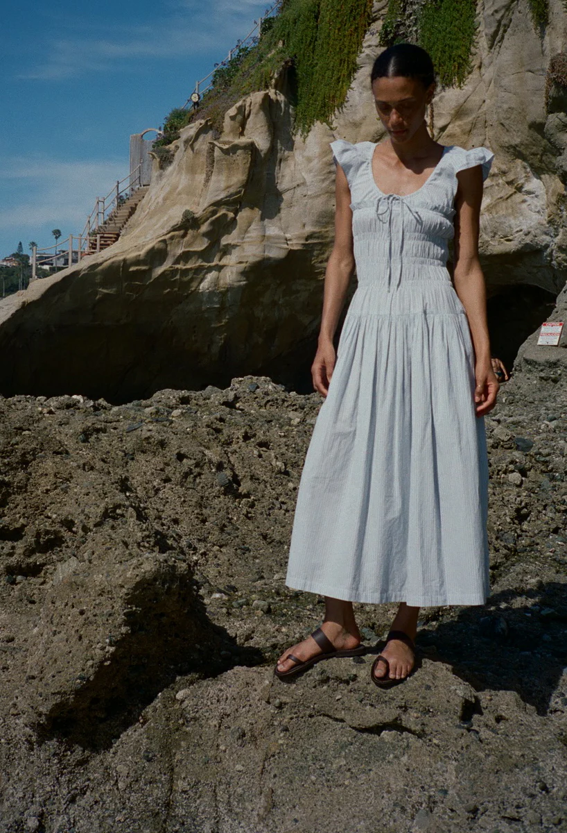 Lauretta Stripe Cotton Dress - Image 4