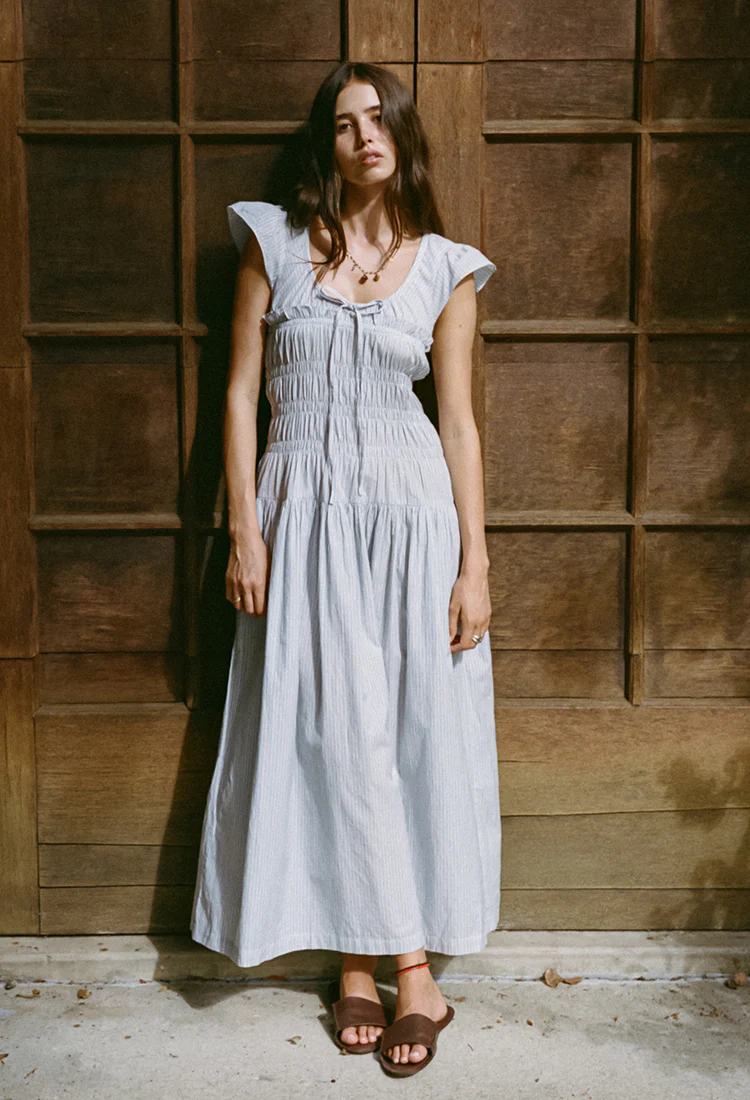 Lauretta Stripe Cotton Dress - Image 6