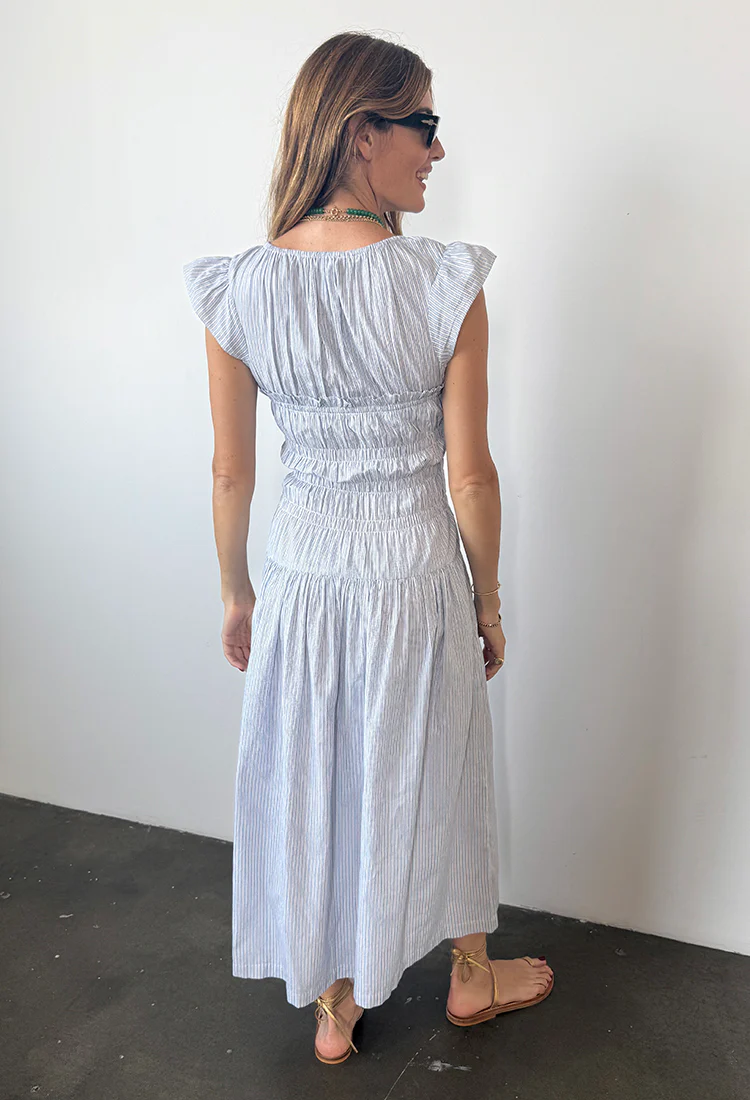 Lauretta Stripe Cotton Dress - Image 8