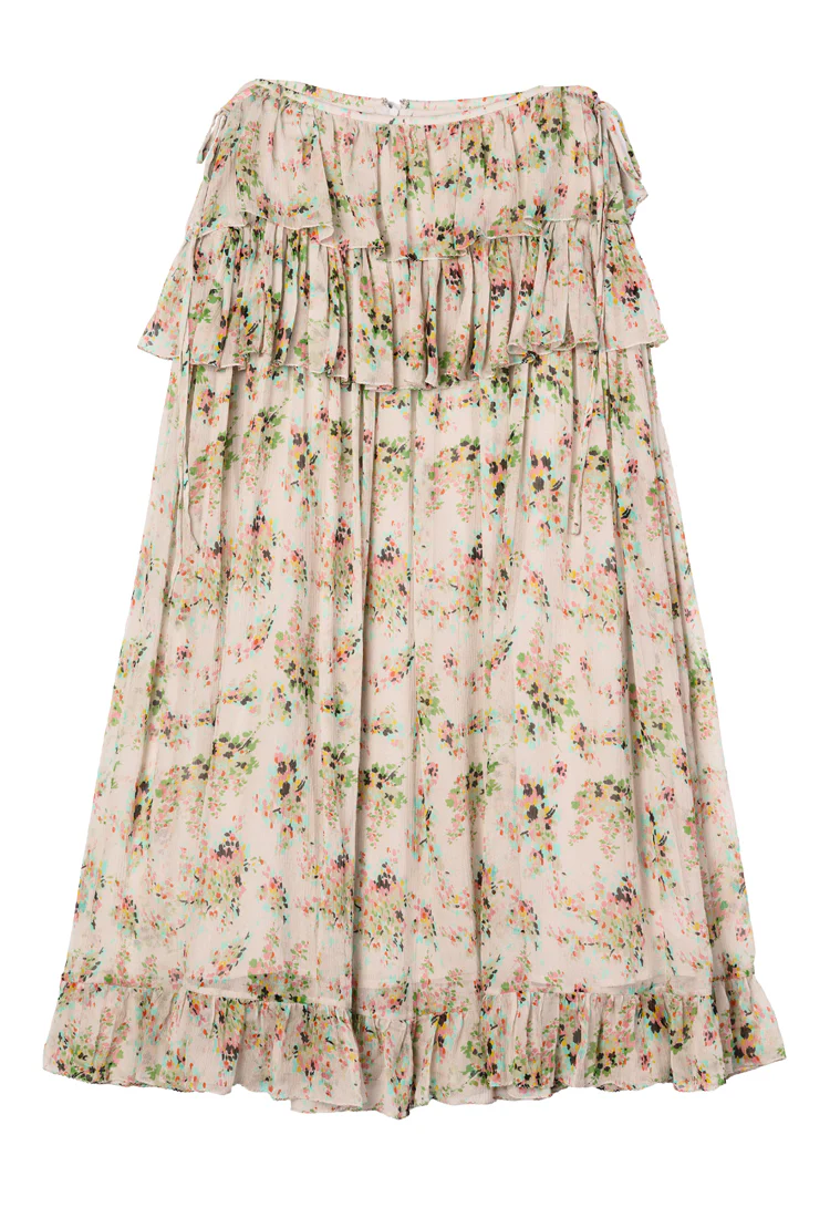 Lerden Jardin Silk Chiffon Skirt - Image 5
