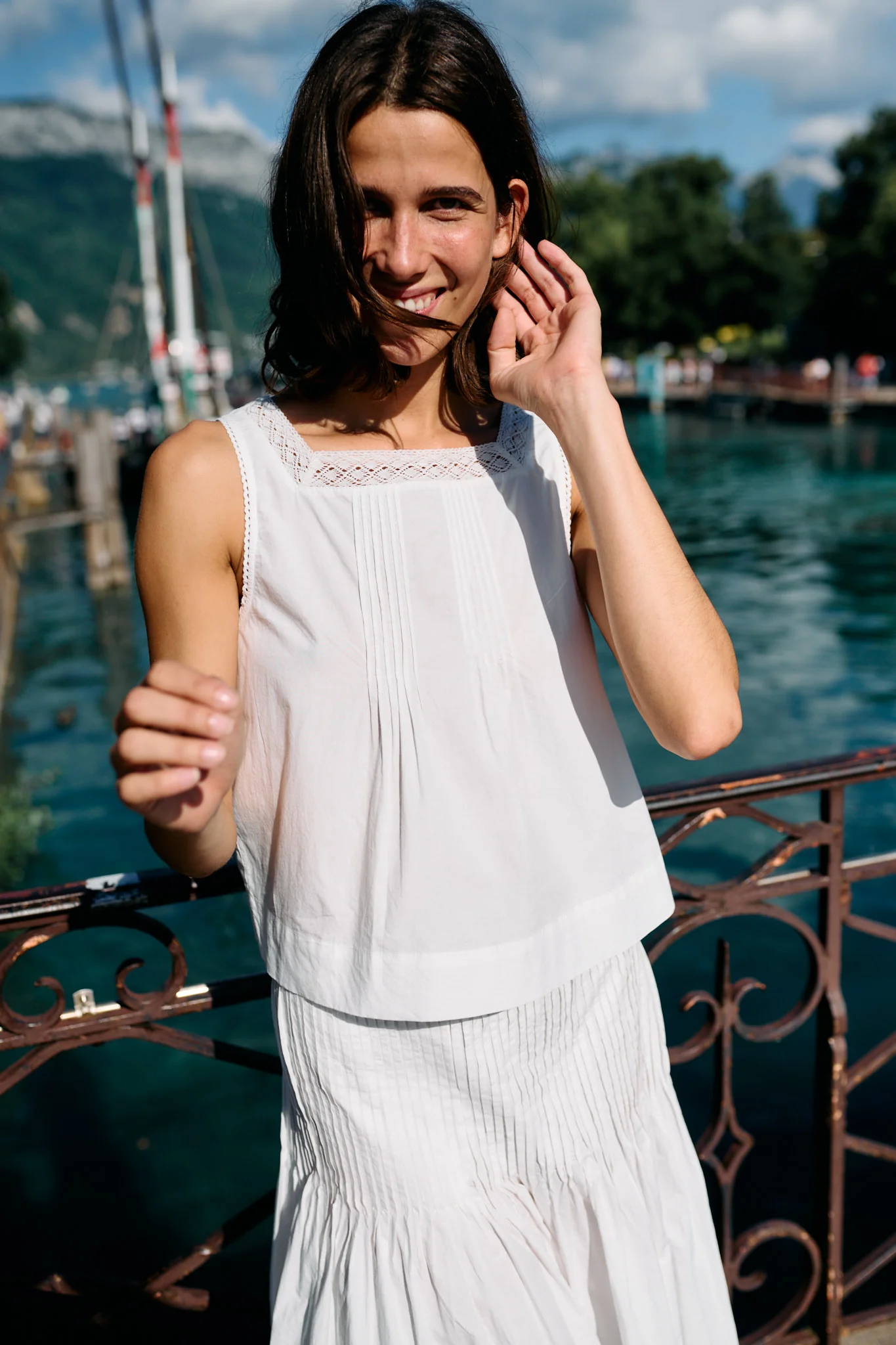 Lexi Top White Cotton Poplin - Image 3