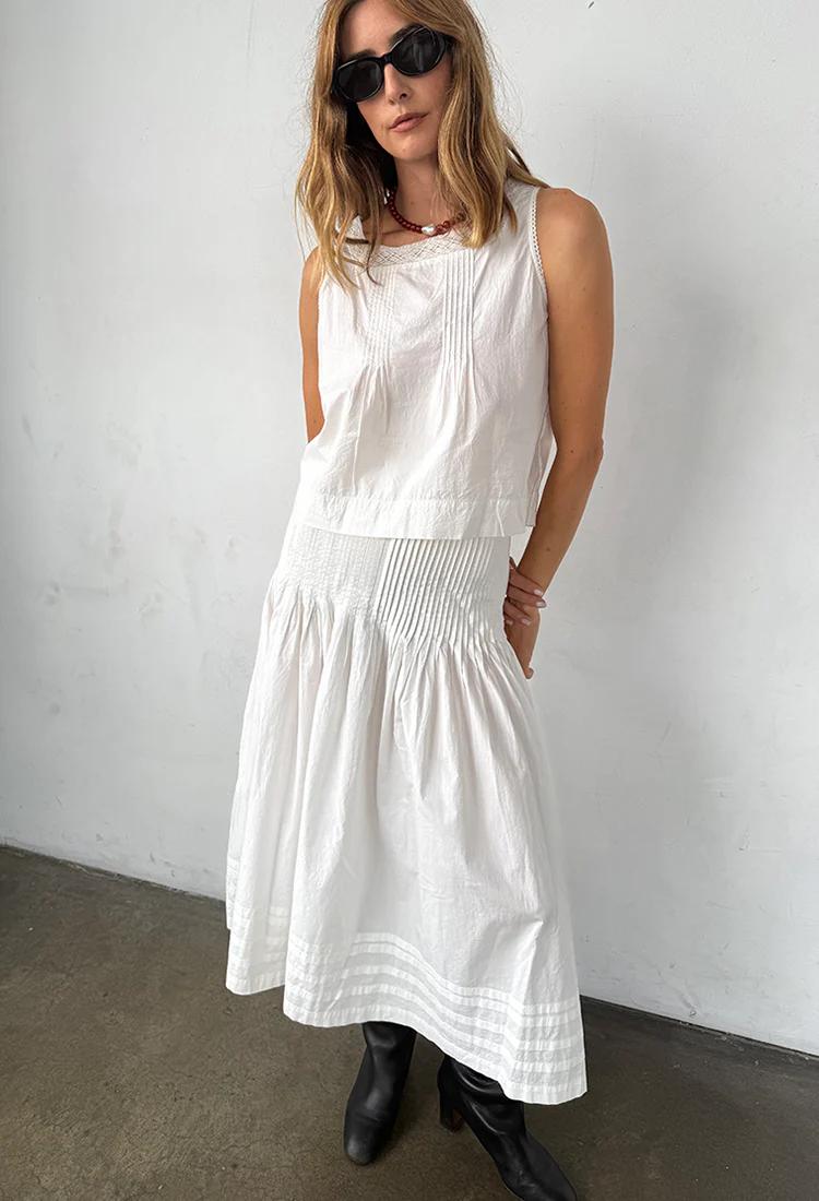 Lexi Top White Cotton Poplin - Image 4