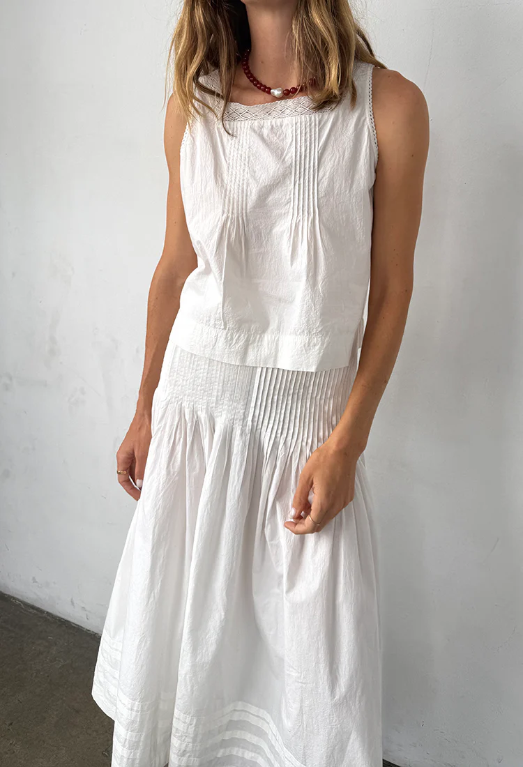 Lexi Top White Cotton Poplin - Image 5
