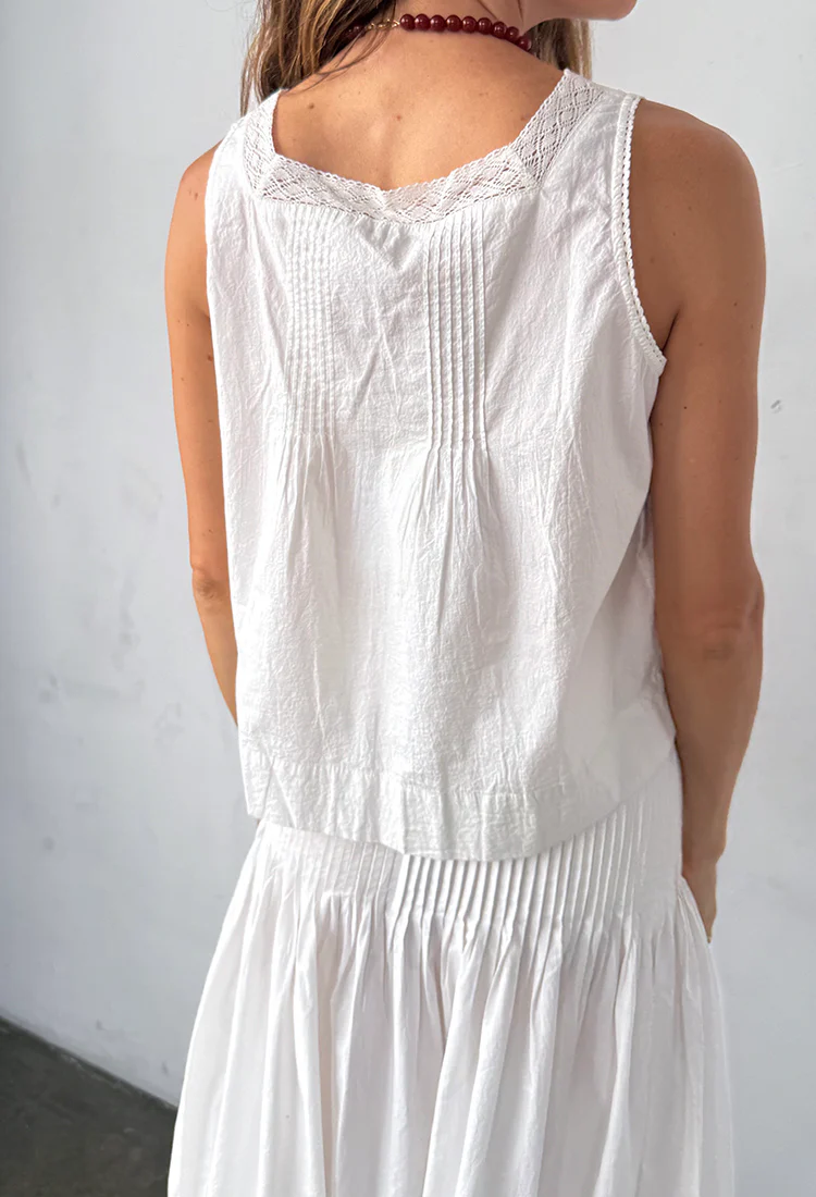 Lexi Top White Cotton Poplin - Image 6