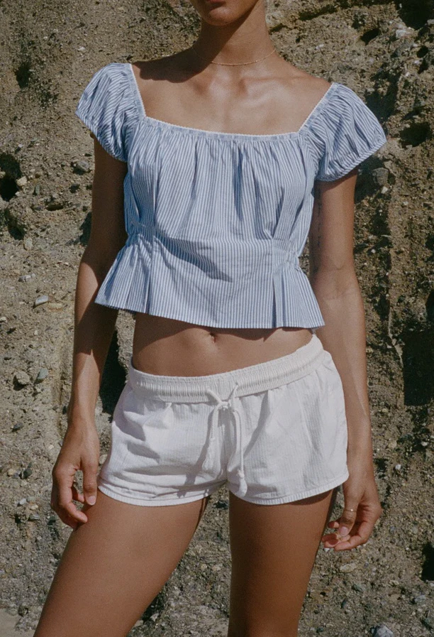Lille Striped Cotton Poplin Top - Image 3