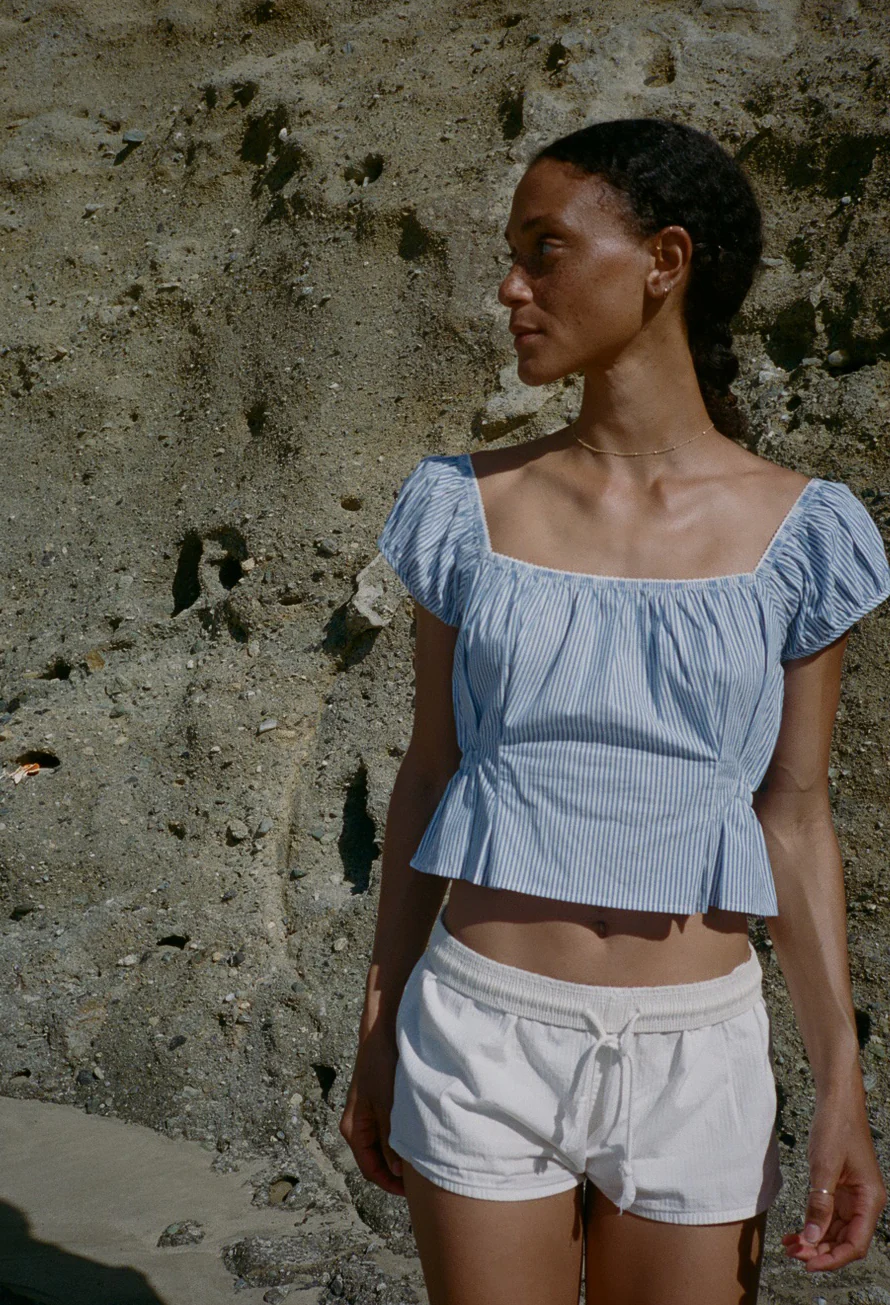 Lille Striped Cotton Poplin Top - Image 4