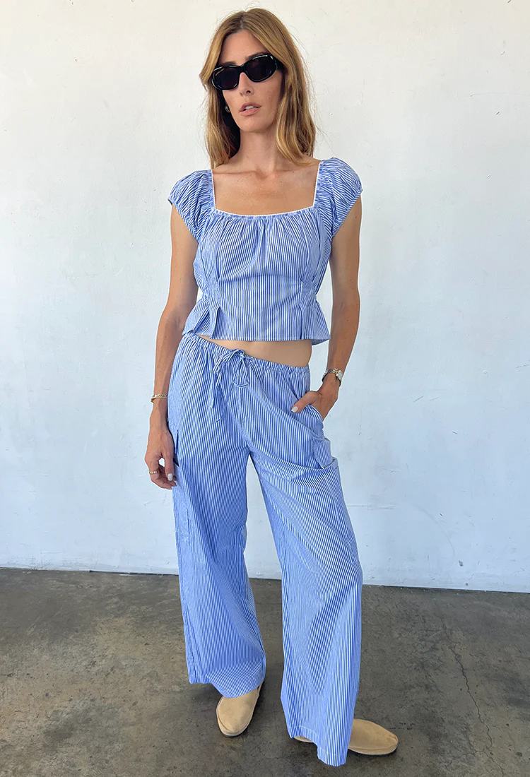 Lille Striped Cotton Poplin Top - Image 6