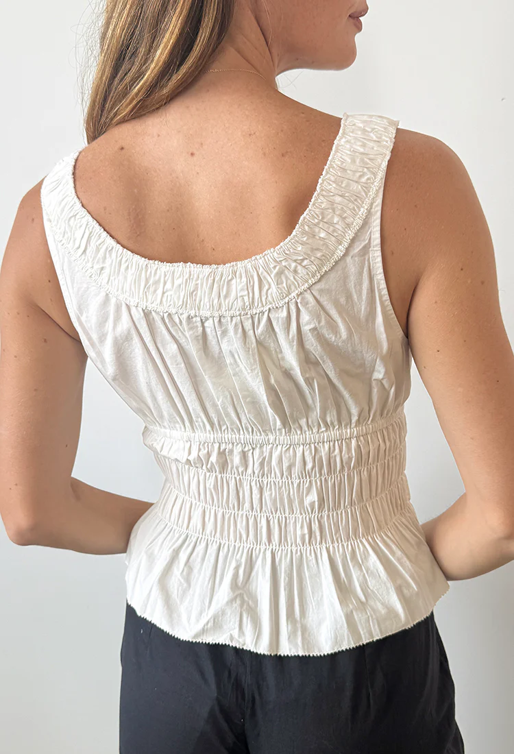 Louisa White Cotton Top - Image 5