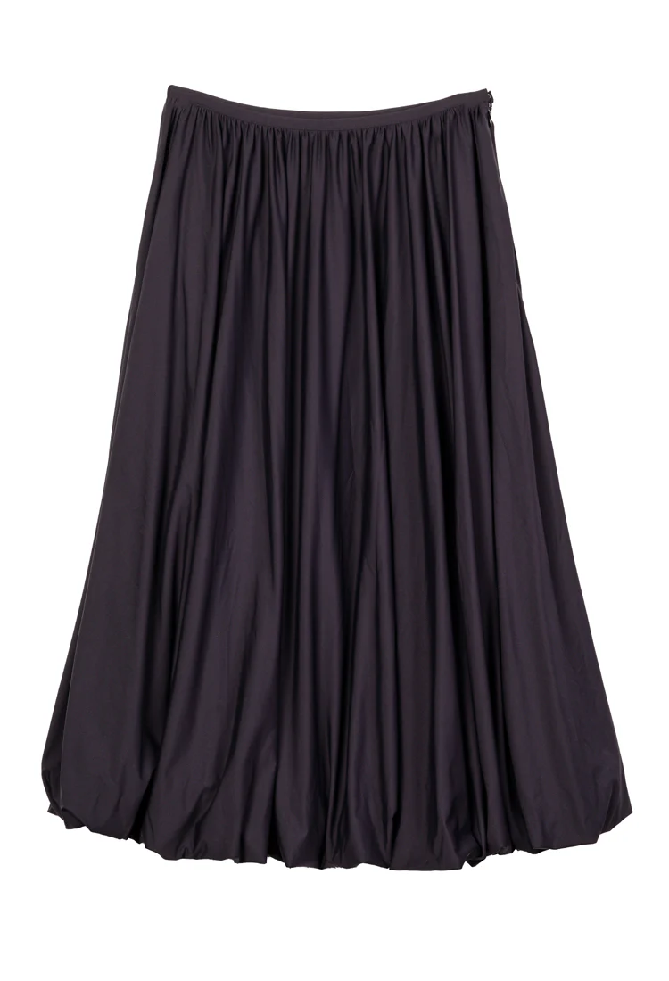 Marcella Black Jersey Bubble Maxi Skirt - Image 8