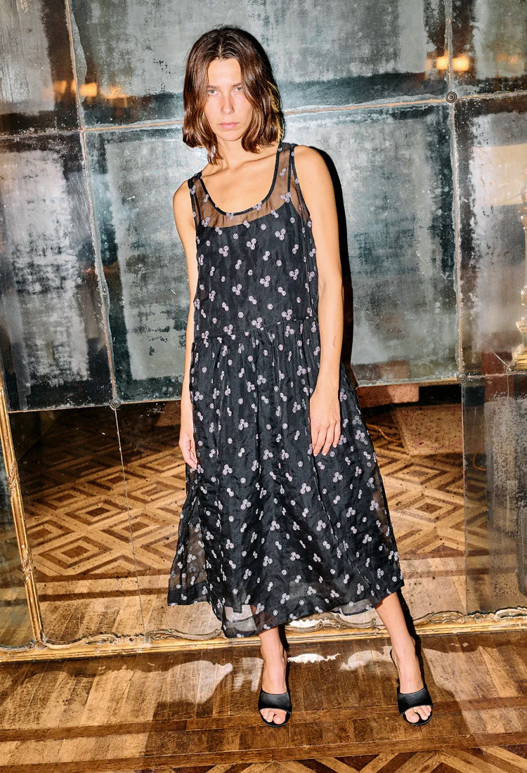 Mariella Black Organza Dress - Image 5
