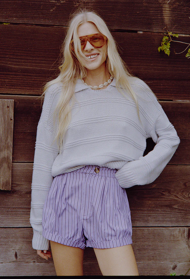Mariko Stripe Shirting Short - Image 2