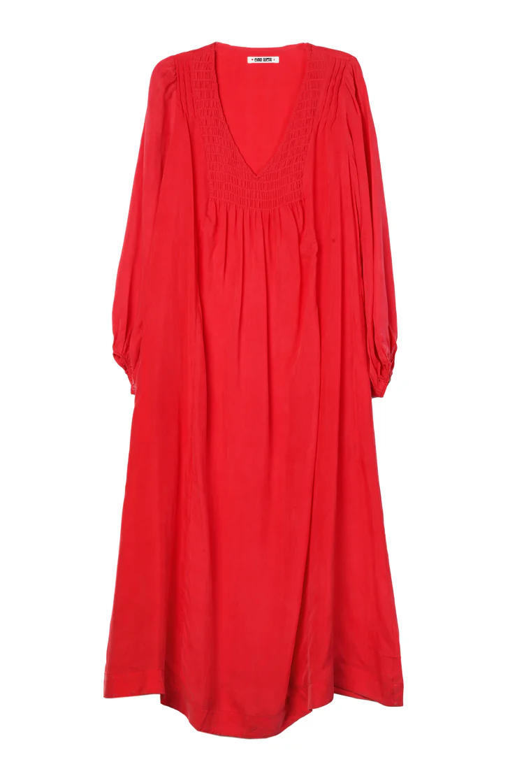 Mira Cherry Cupro Caftan - Image 7