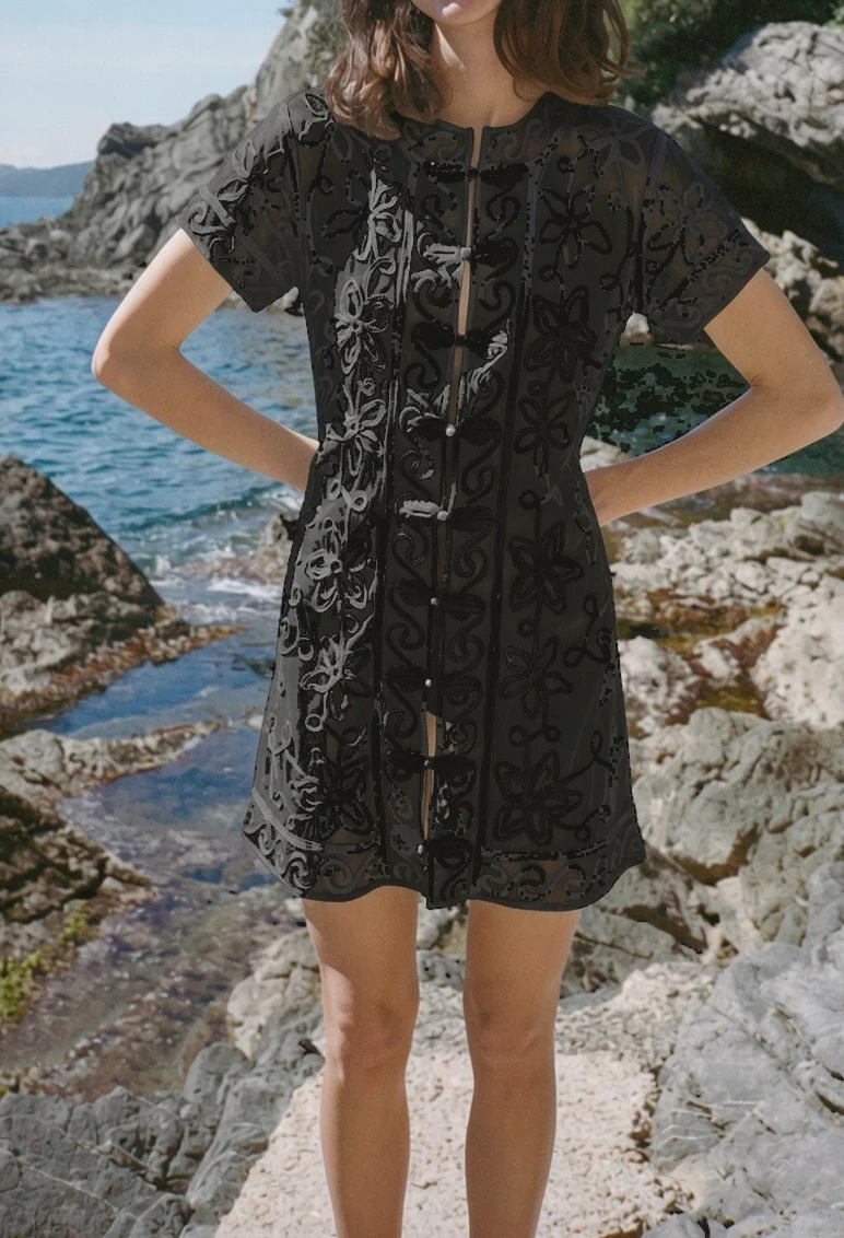 Nikolita Black Soutache Dress - Image 3