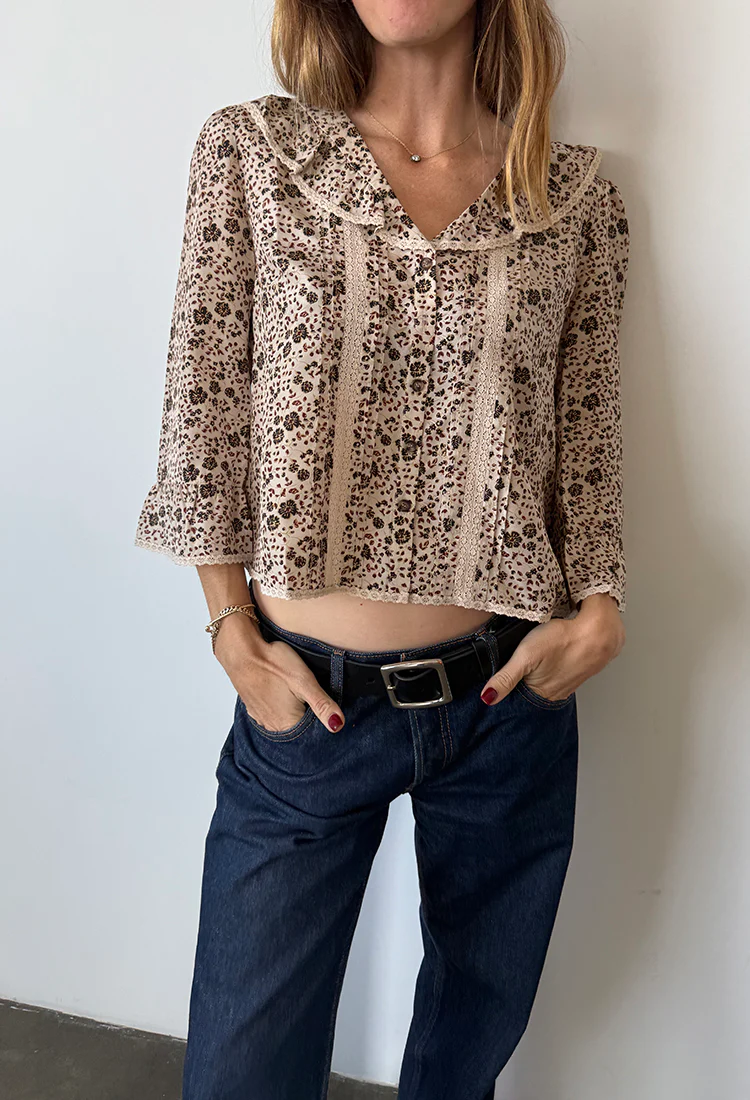 Nita Cherry Blossom Silk Top - Image 3