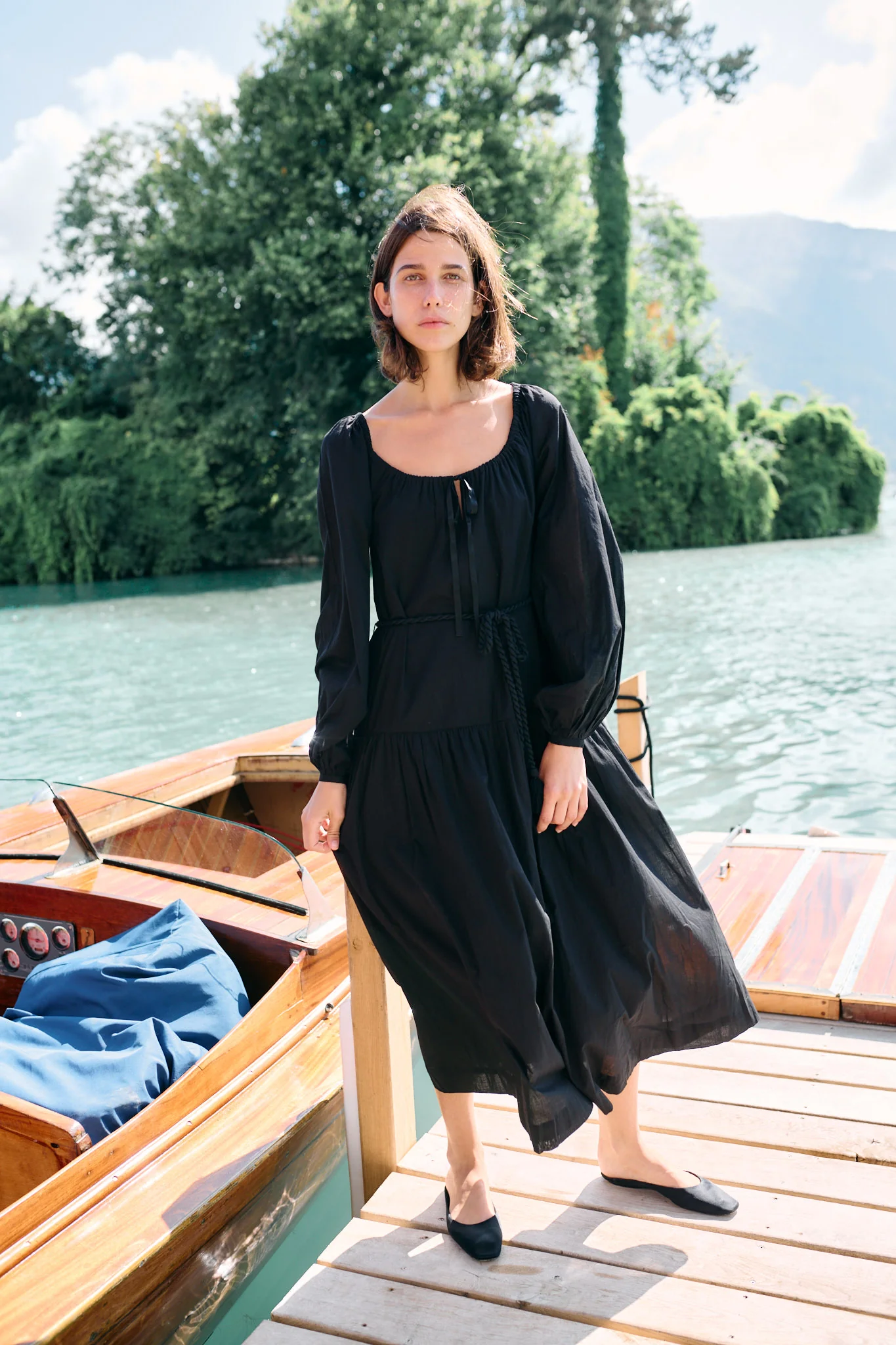 Noro Dress Black Cotton Voile - Image 7