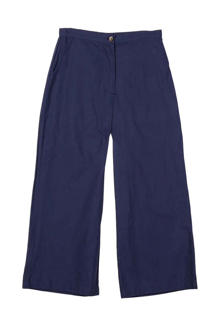 Orlando Navy Cotton Pant - Image 3