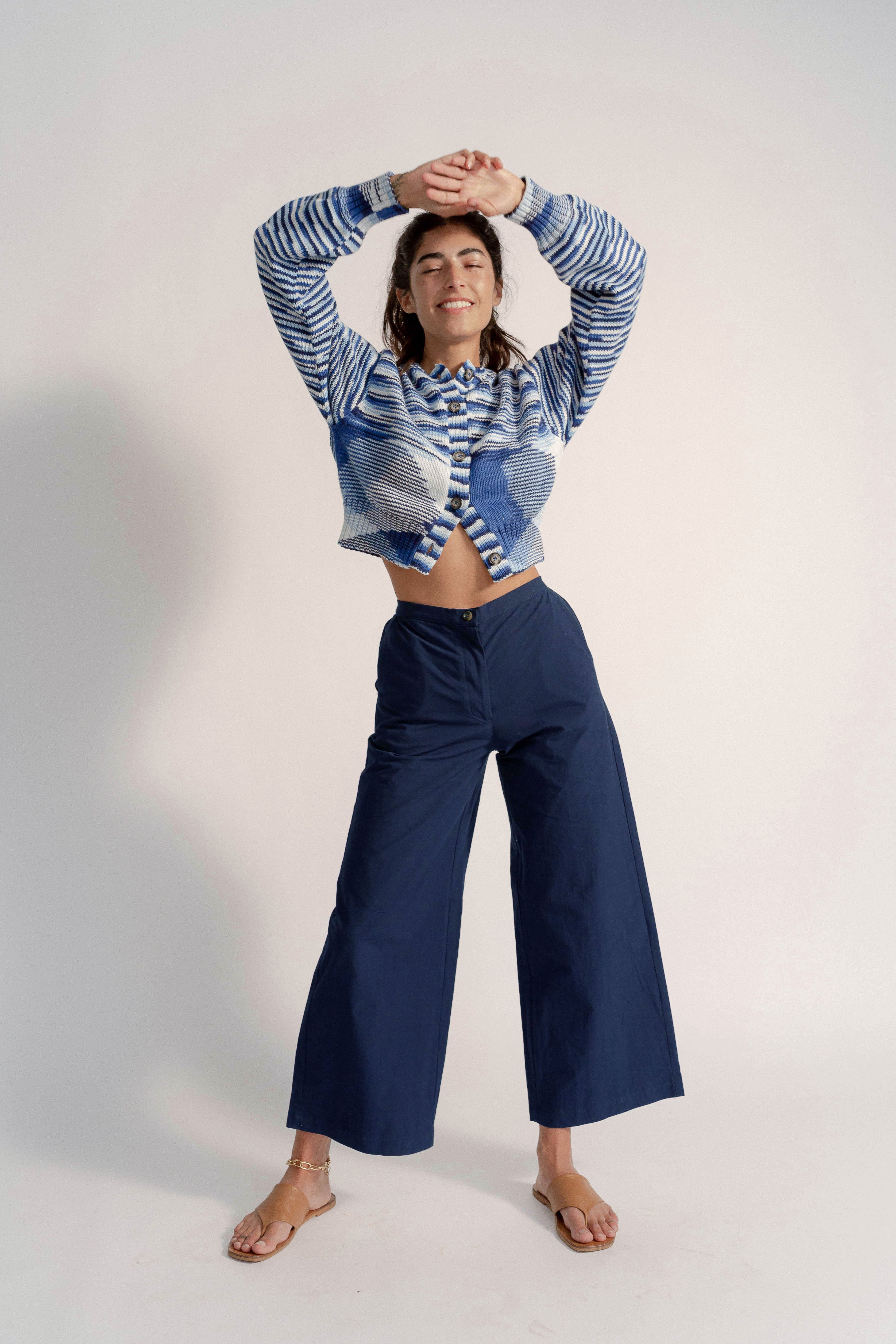 Orlando Pant Navy Washed Cotton - Image 2