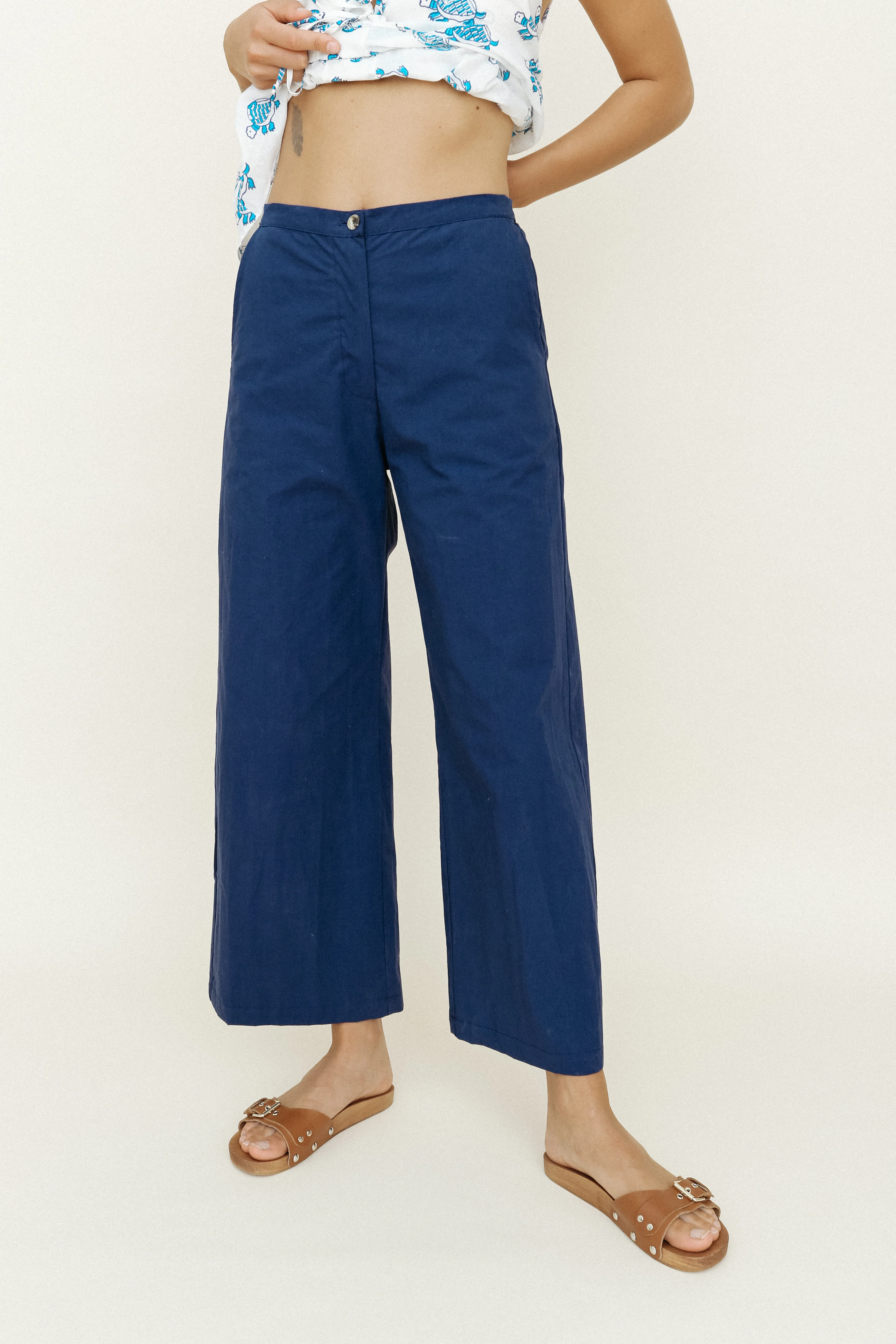 Orlando Pant Navy Washed Cotton - Image 5