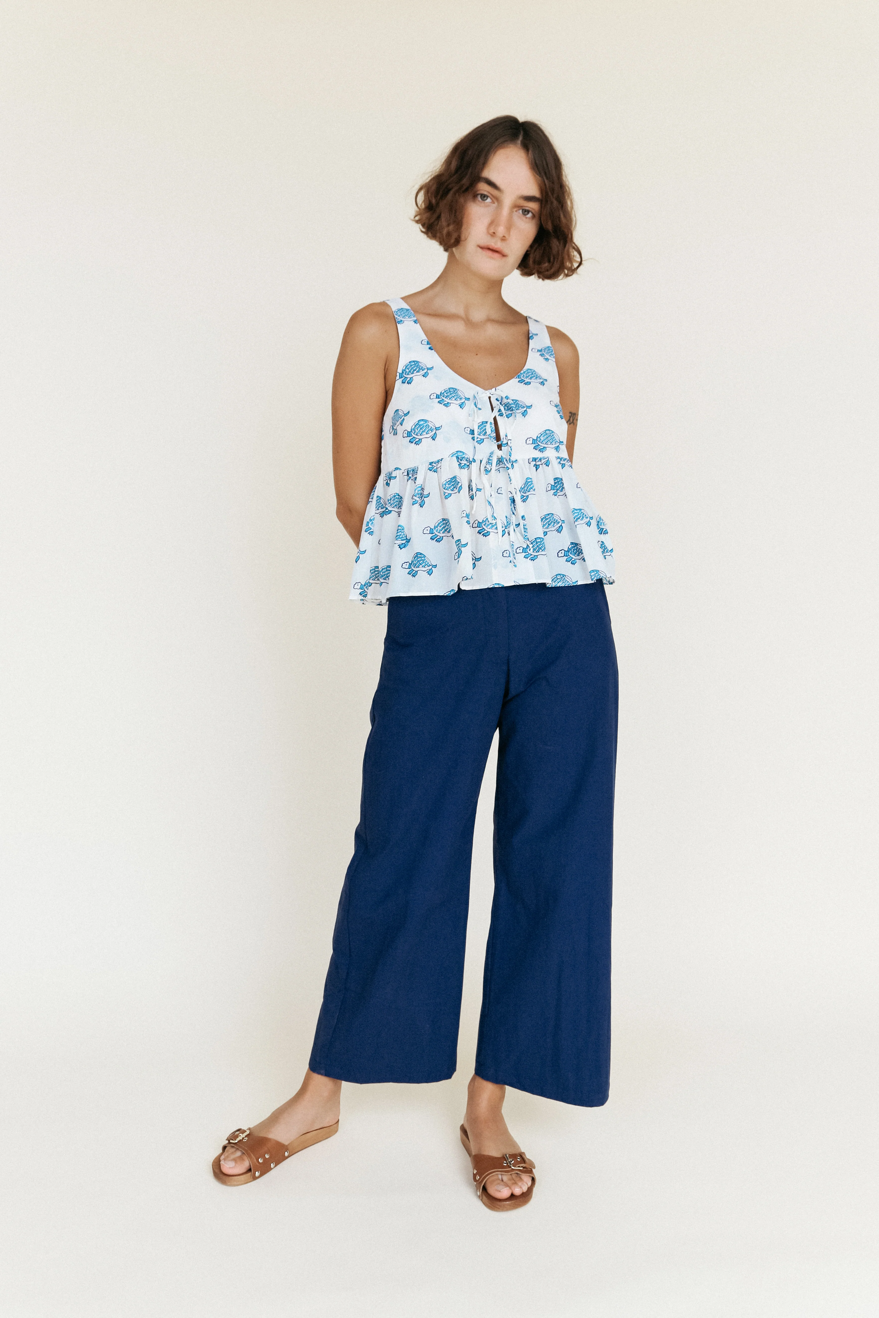 Orlando Pant Navy Washed Cotton - Image 6