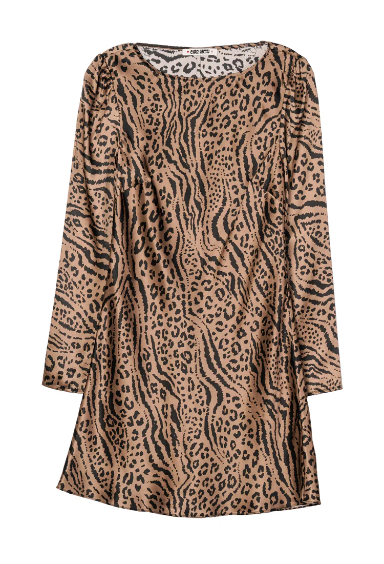 Patrice Leopard Printed Silk Charmeuse Dress - Image 5
