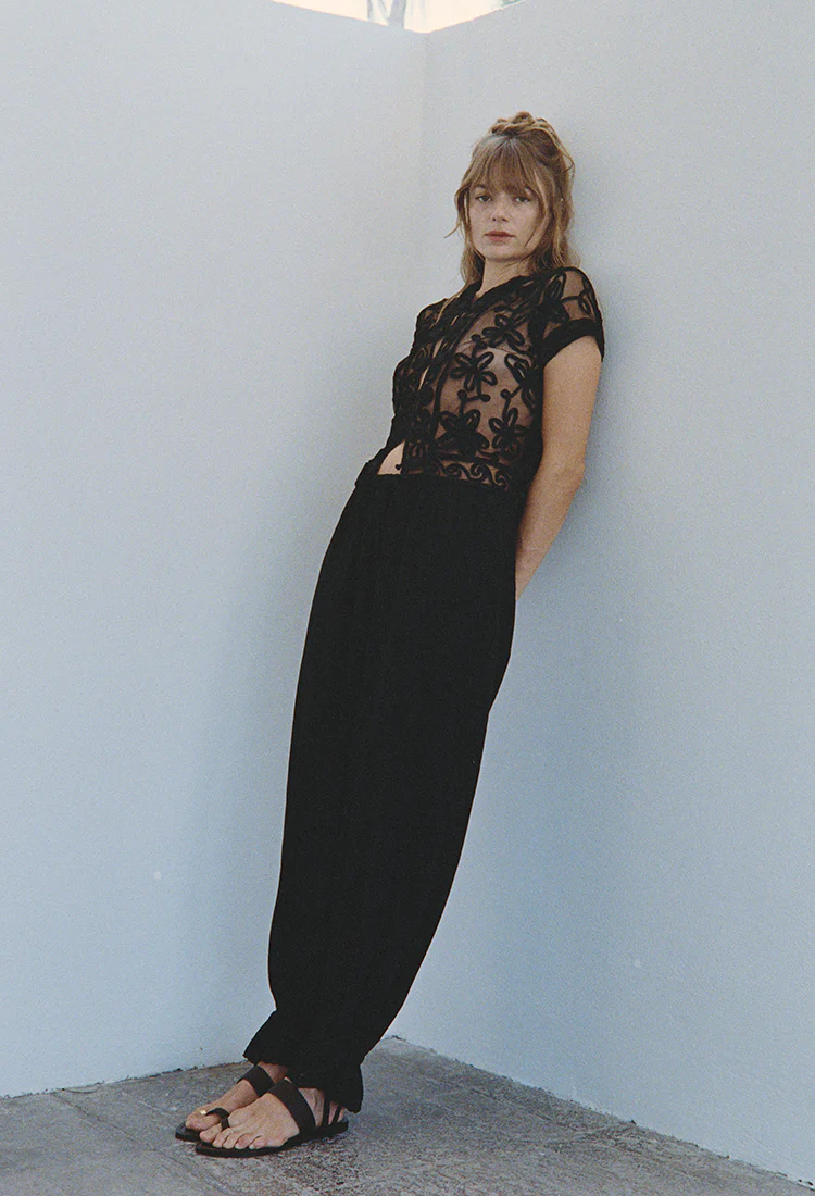 Pauli Black Silk Pant - Image 4