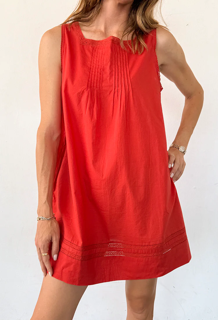 Pavo Clay Cotton Dress - Image 4
