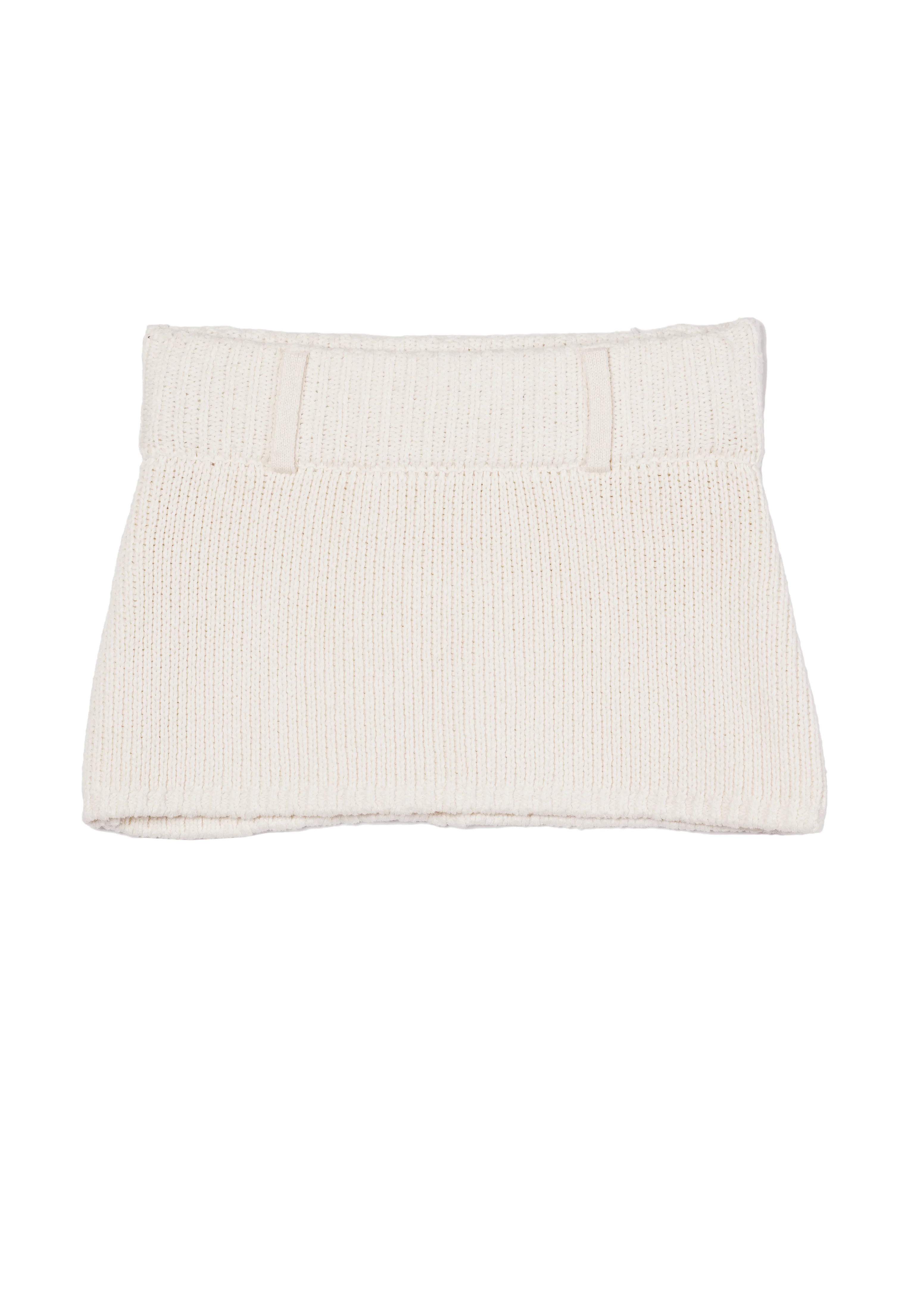 Phoebe White Cotton Knit Skirt - Image 5