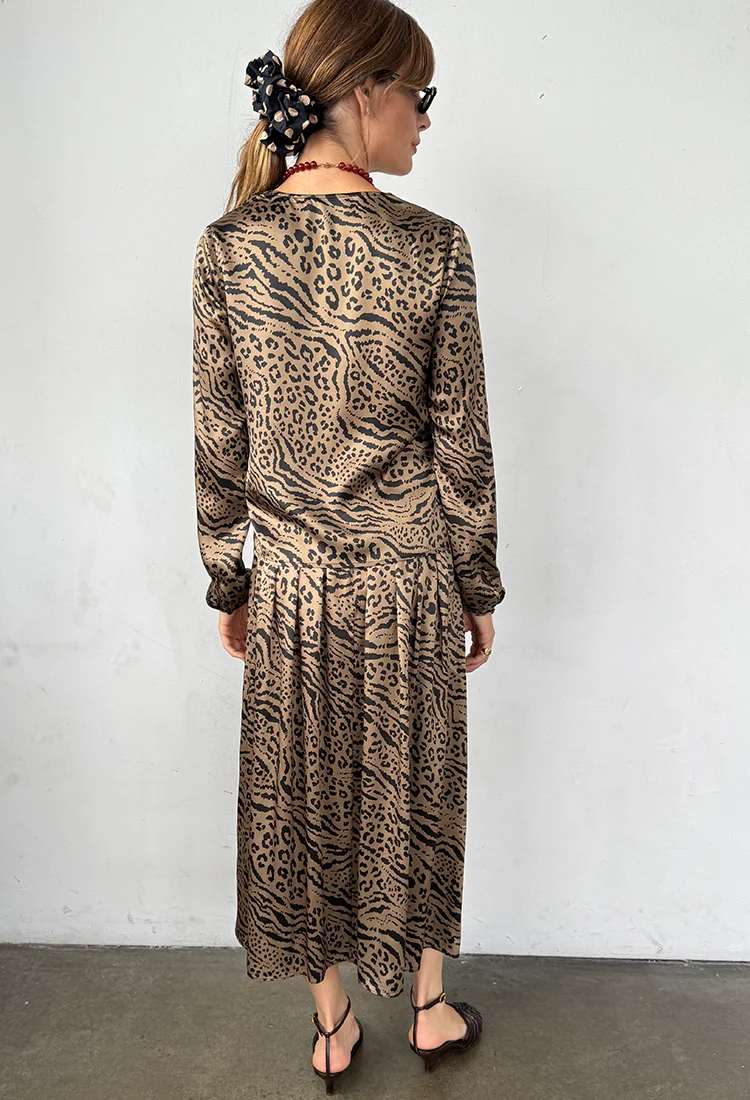 Pia Top Leopard Print Silk Charmeuse - Image 5