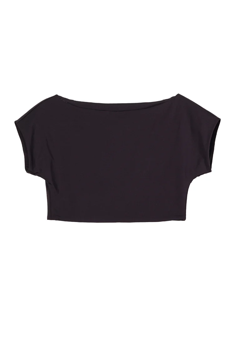 Razza Black Jersey Crop Top - Image 7