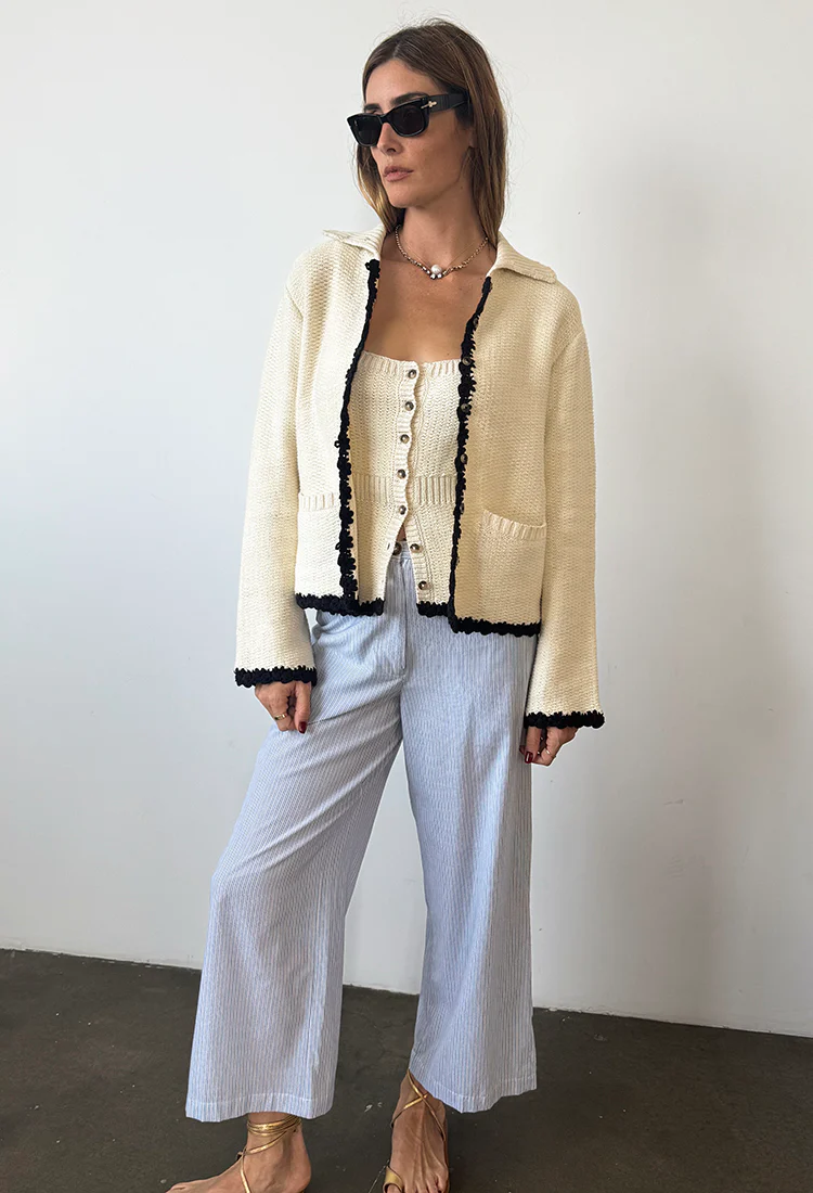 Reyla Ivory Knit Jacket - Image 3