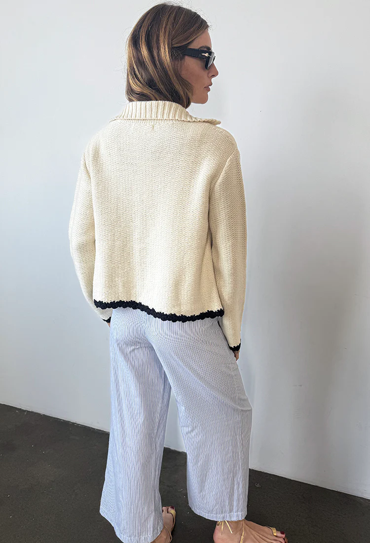 Reyla Ivory Knit Jacket - Image 4