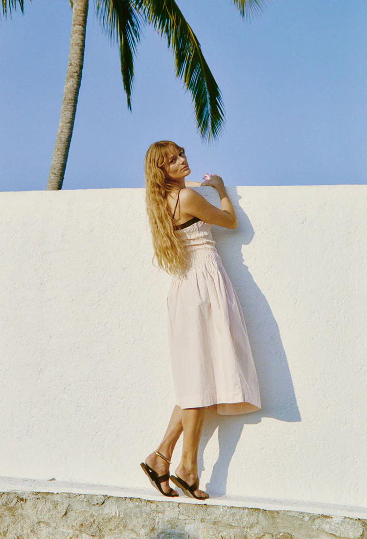 Rossella Powder Cotton Dress - Image 4