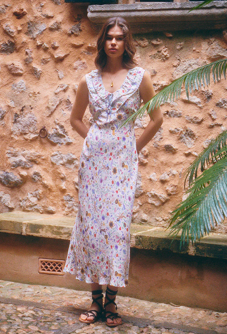 Rixo x Ciao Lucia Seraphina Dress Cream - Image 3