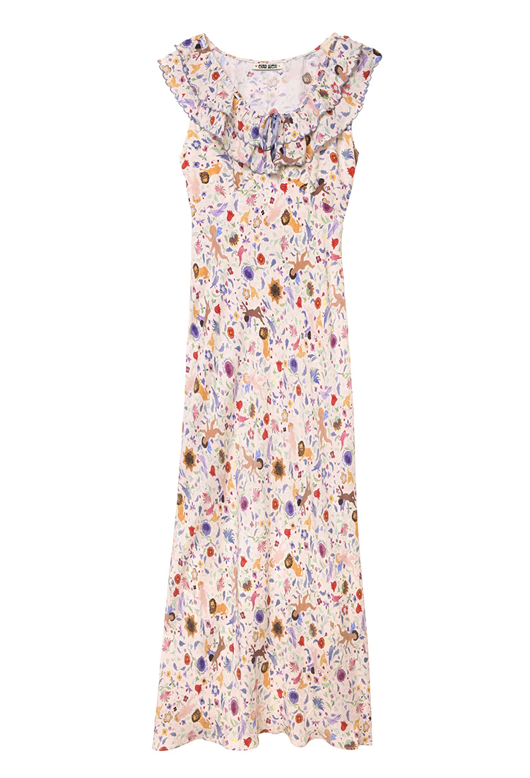 Rixo x Ciao Lucia Seraphina Dress Cream - Image 7