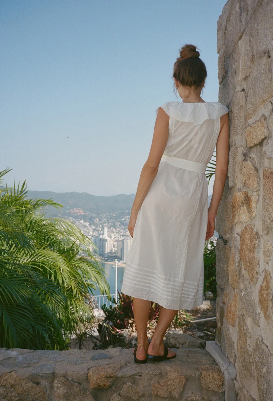 Sua White Embroidered Cotton Dress - Image 6