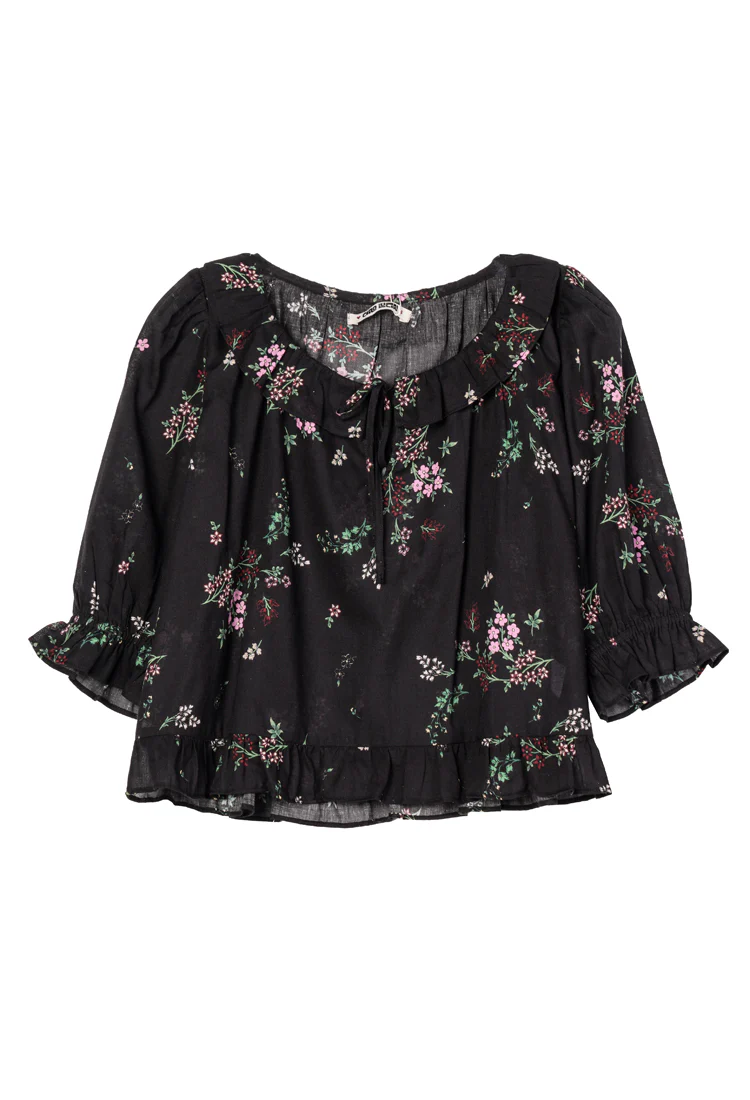 Thora Top Wildflower Print Cotton Voile - Image 3