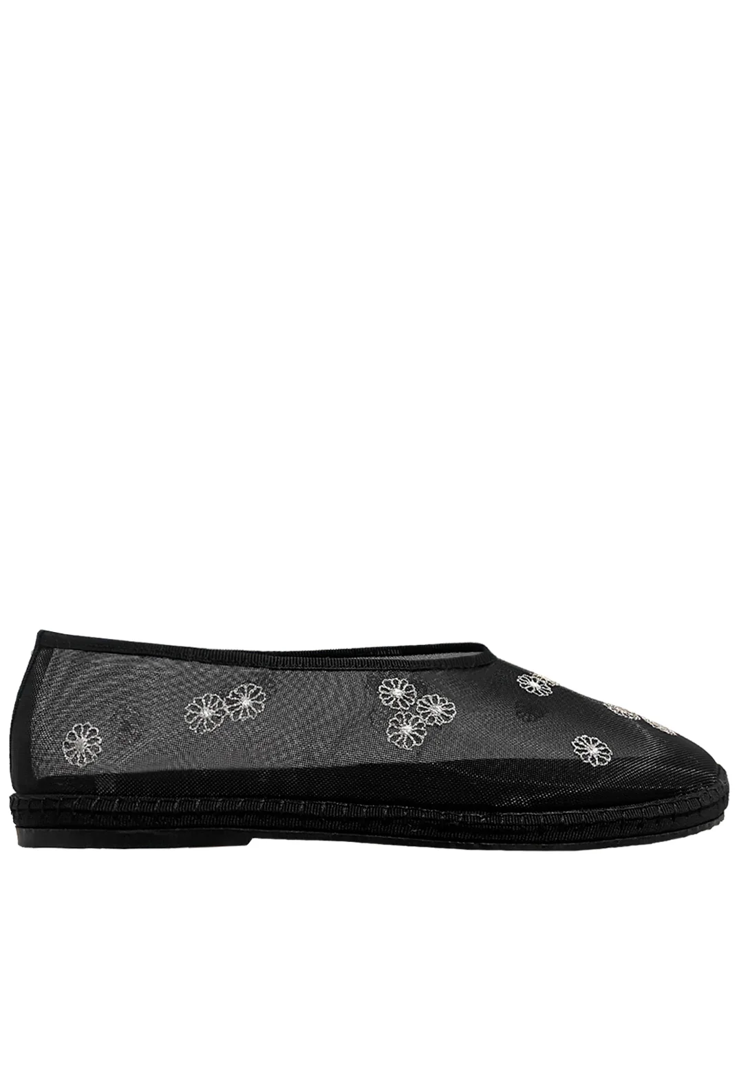 Viani Milano X Ciao Lucia Embroidered Mesh Flat - Image 4