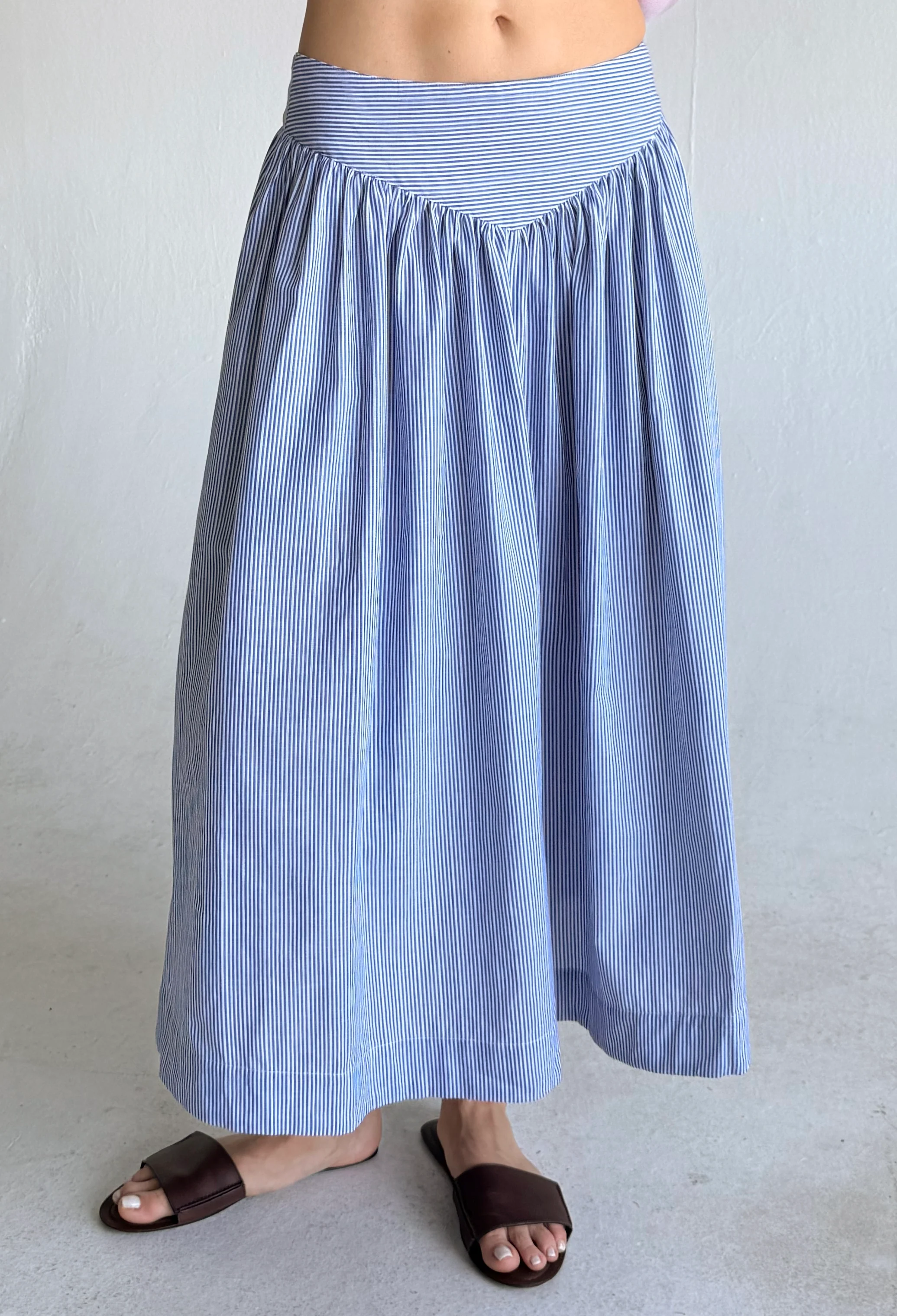 Zoe Stripe Cotton Skirt - Image 2